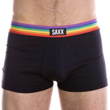 SAXX Boxer Undercover Noir - Ceinture Rainbow