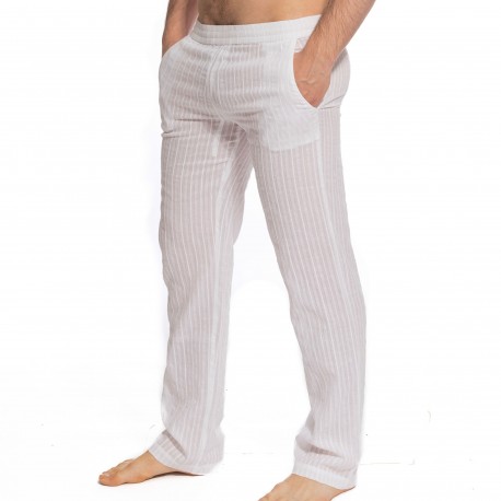 L'Homme invisible Pantalon Barbados Coton Blanc