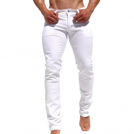 Rufskin Pantalon Jeans Chinos Blanc
