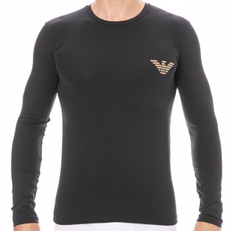 Emporio Armani T-Shirt Shiny Bold Eagle Noir