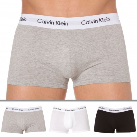 Calvin Klein 3-Pack Cotton Stretch Boxer Briefs - Black - White -