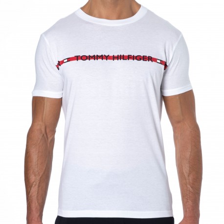 Tommy Hilfiger Logo Tape T-Shirt - White