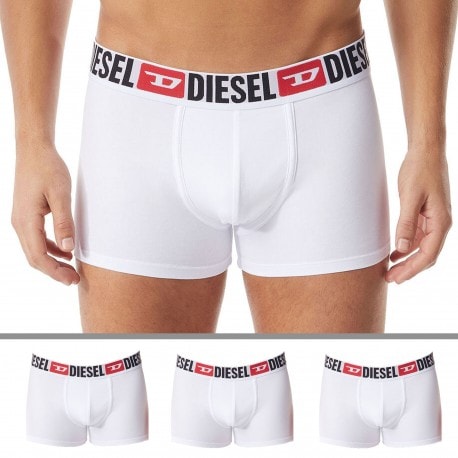 Diesel 3-Pack Denim Division Cotton Boxer Briefs - White