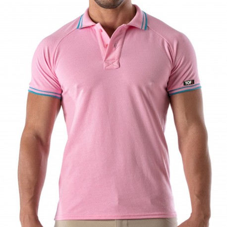 TOF Paris Patriot Cotton Polo Shirt - Pink