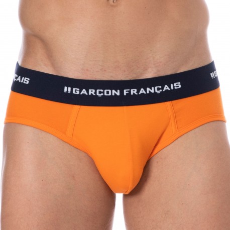 Garcon Francais Cotton Briefs - Carrot