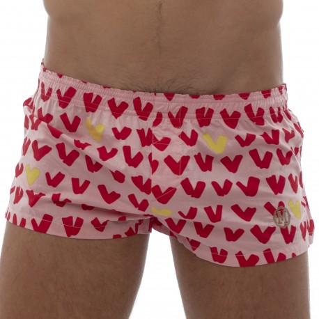 Marcuse VIP Cotton Boxer Shorts - Pink - Red