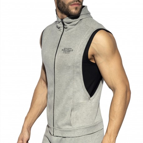 ES Collection First Class Athletic Hoodie - Heather Grey