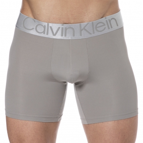Calvin Klein Steel Micro Long Boxer Briefs - Beige