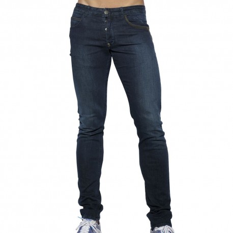 ES Collection Pantalon Jeans Detail Back Seam Indigo Foncé