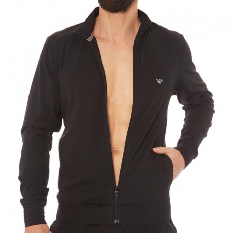 Emporio Armani Tenue d'intérieur Zip Basic Loungewear Noir
