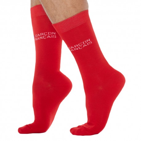 Garcon Francais Socks - Red