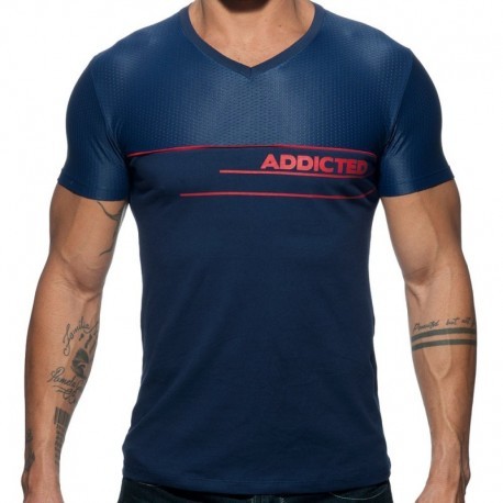 Addicted AD Mesh T-Shirt - Navy