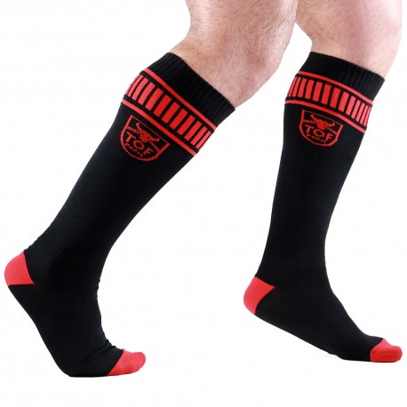 TOF Paris Football Socks - Black - Red