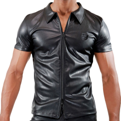 TOF Fetish Zipped Jacket - Black