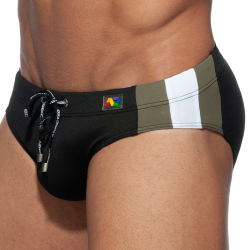 Slip de Bain Basic Stripes Noir Addicted