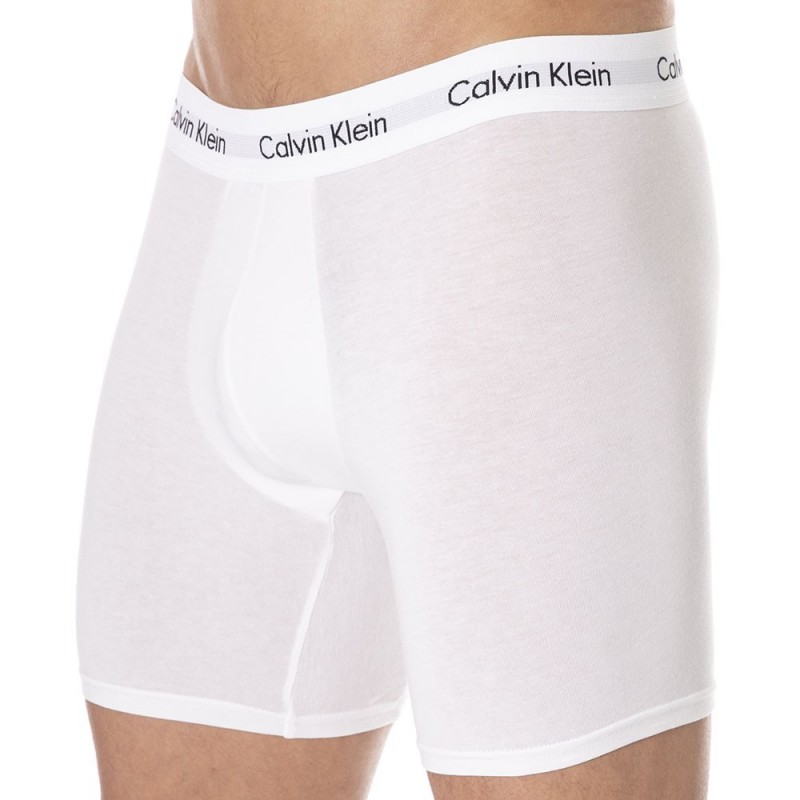 Calvin Klein 3-Pack Cotton Stretch Long Leg Boxer Briefs - Black - White -  Grey | INDERWEAR