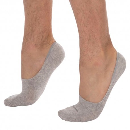 Calvin Klein 2-Pack Luca Invisible Socks -  Light Grey - Charcoal