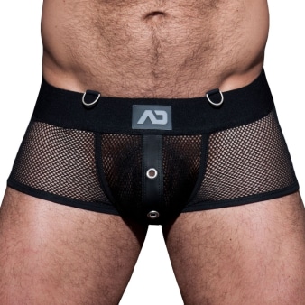 Boxer Empty Bottom Mesh Mixed Noir AD Fetish