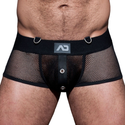 AD Fetish Mesh Mixed Bottomless Boxer - Black
