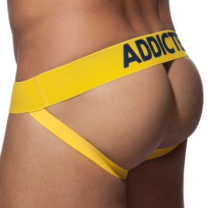 Jockstrap Push Up Mesh Jaune Addicted