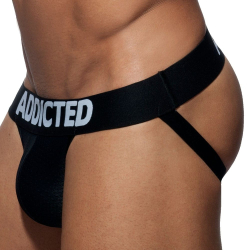 Addicted Push Up Mesh Jock - Black