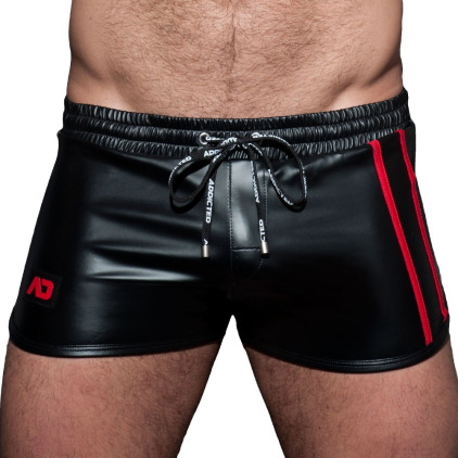 Short Rocky Double Stripe Noir - Rouge AD Fetish