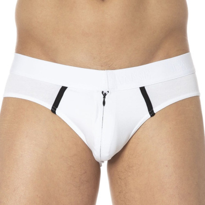 Slip Elegant Zip Blanc Doreanse