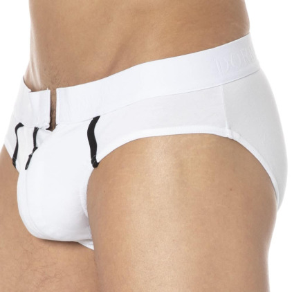 Slip Elegant Zip Blanc Doreanse