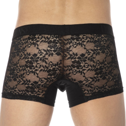 Boxer Dentelle Sexy  Noir Doreanse