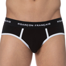 Slip Le Tombeur Noir Garçon Français