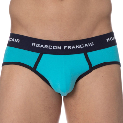 Slip Le Tombeur Turquoise Garçon Français