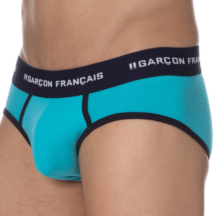 Slip Le Tombeur Turquoise Garçon Français