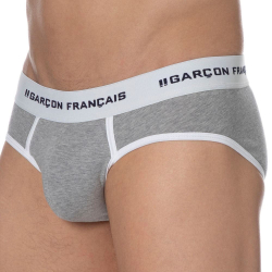 Slip Le Tombeur Gris Chiné Garçon Français