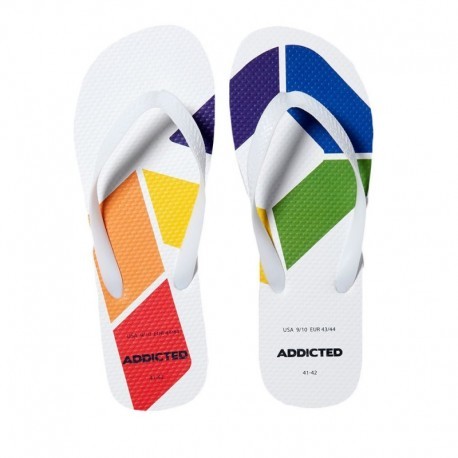 Addicted Tongs AD Rainbow Blanches