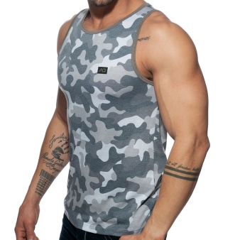 Débardeur Washed Camo Gris Addicted