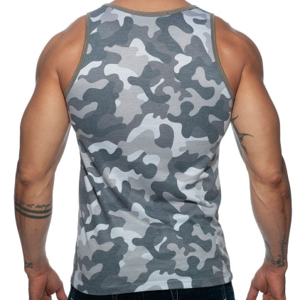 Débardeur Washed Camo Gris Addicted