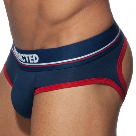 Addicted Basic Colors Empty Bottom Brief - Navy
