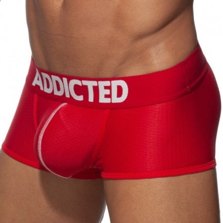Addicted Push Up Mesh Trunks - Red