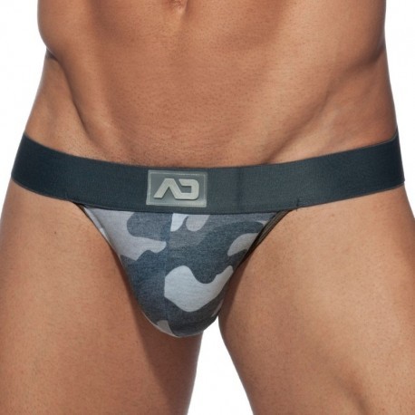 Addicted Jock Strap Washed Camo Gris