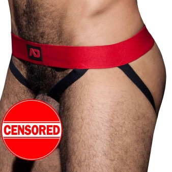 Double Jock Strap Cockring Rouge AD Fetish
