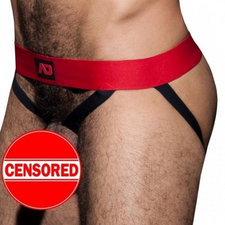 AD Fetish Double Jock Strap Cockring Rouge