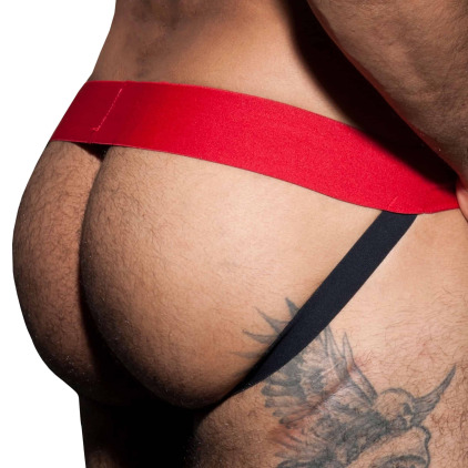 Double Jock Strap Cockring Rouge AD Fetish