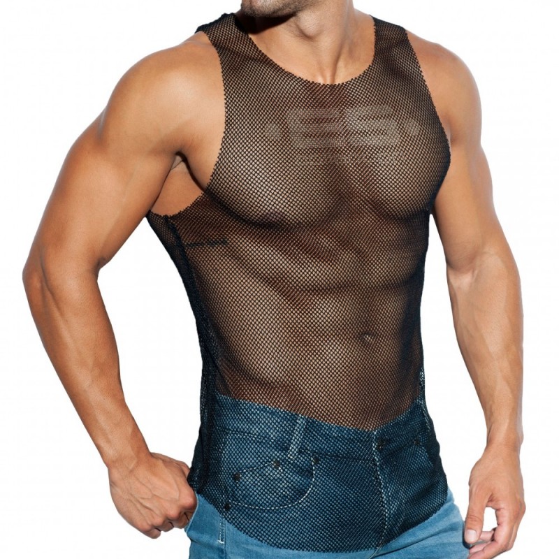 ES Collection Mesh Tank Top Black INDERWEAR