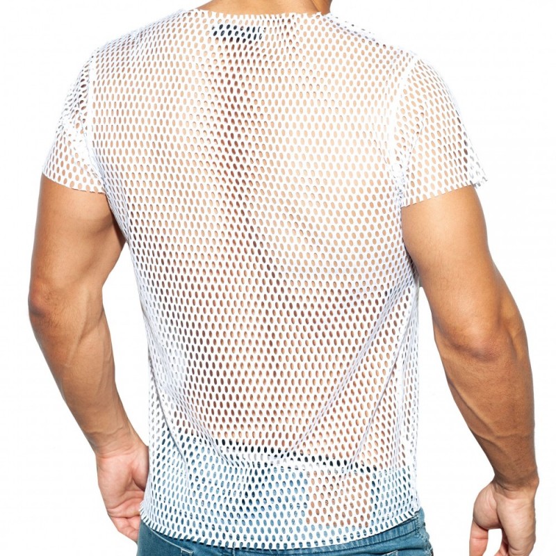 mesh t shirt white