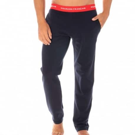 Garcon Francais Loungewear Pants - Navy - Red