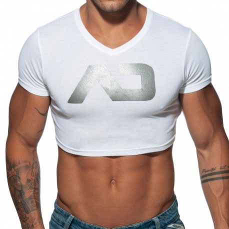 Addicted T-Shirt Crop AD Blanc