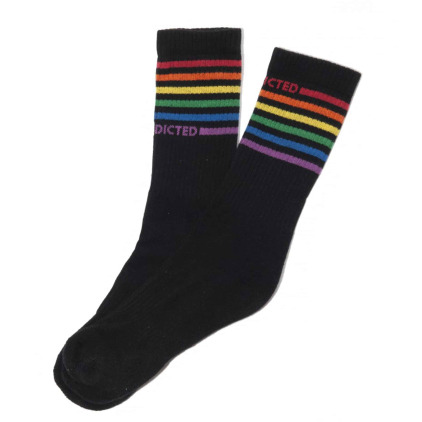 Chaussettes Rainbow Noires Addicted
