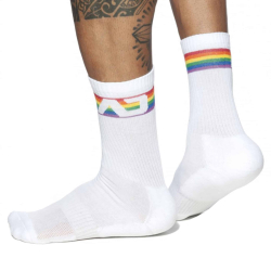 Chaussettes AD Rainbow Blanches Addicted