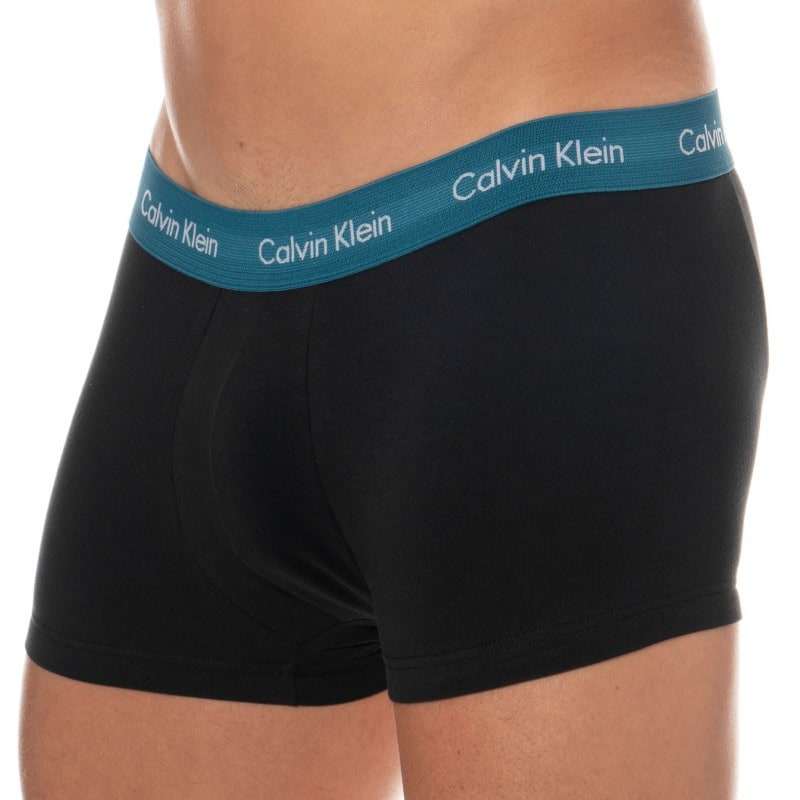 Calvin Klein 3-Pack Cotton Stretch Boxers - Black with Color