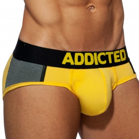 Addicted Spacer Brief - Yellow - Grey 